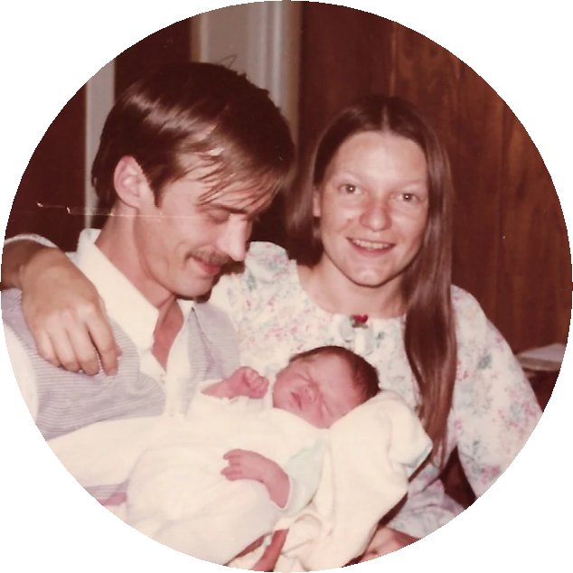 Steve and Laurie Hawkins with Baby Justin